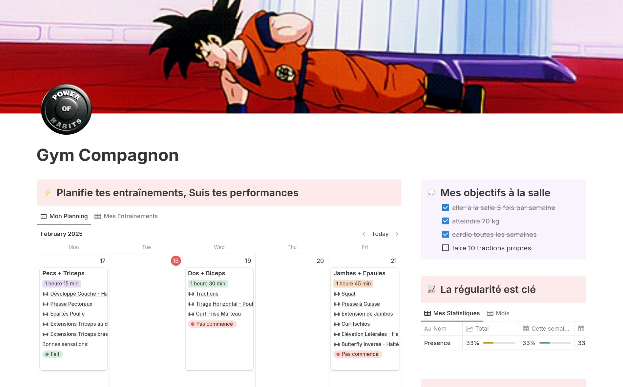 Template Notion – Gym Compagnon