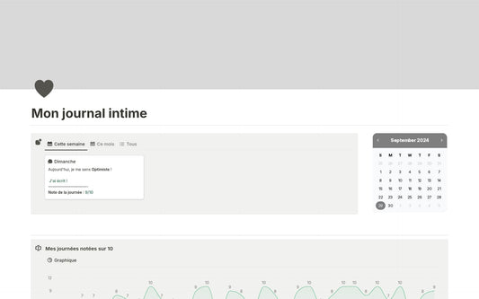 Template Notion – Mon journal intime
