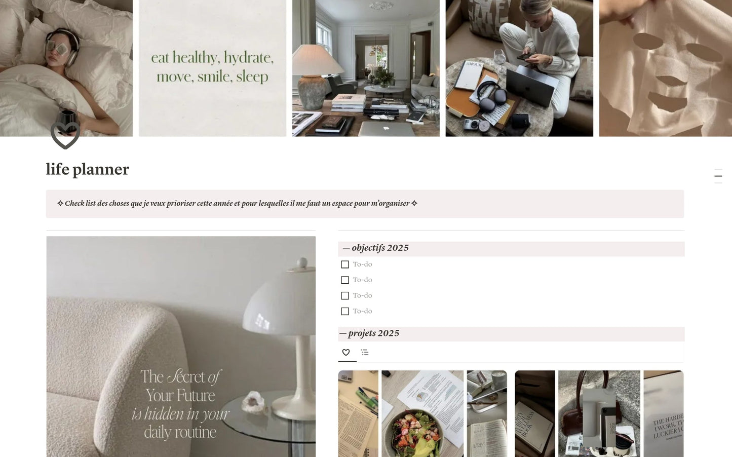 Template Notion – Life planner