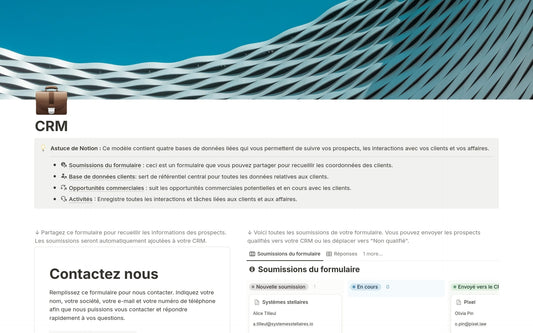 Template Notion – CRM