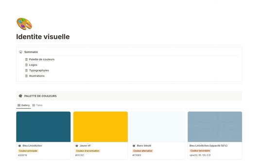 Template Notion – Identité visuelle