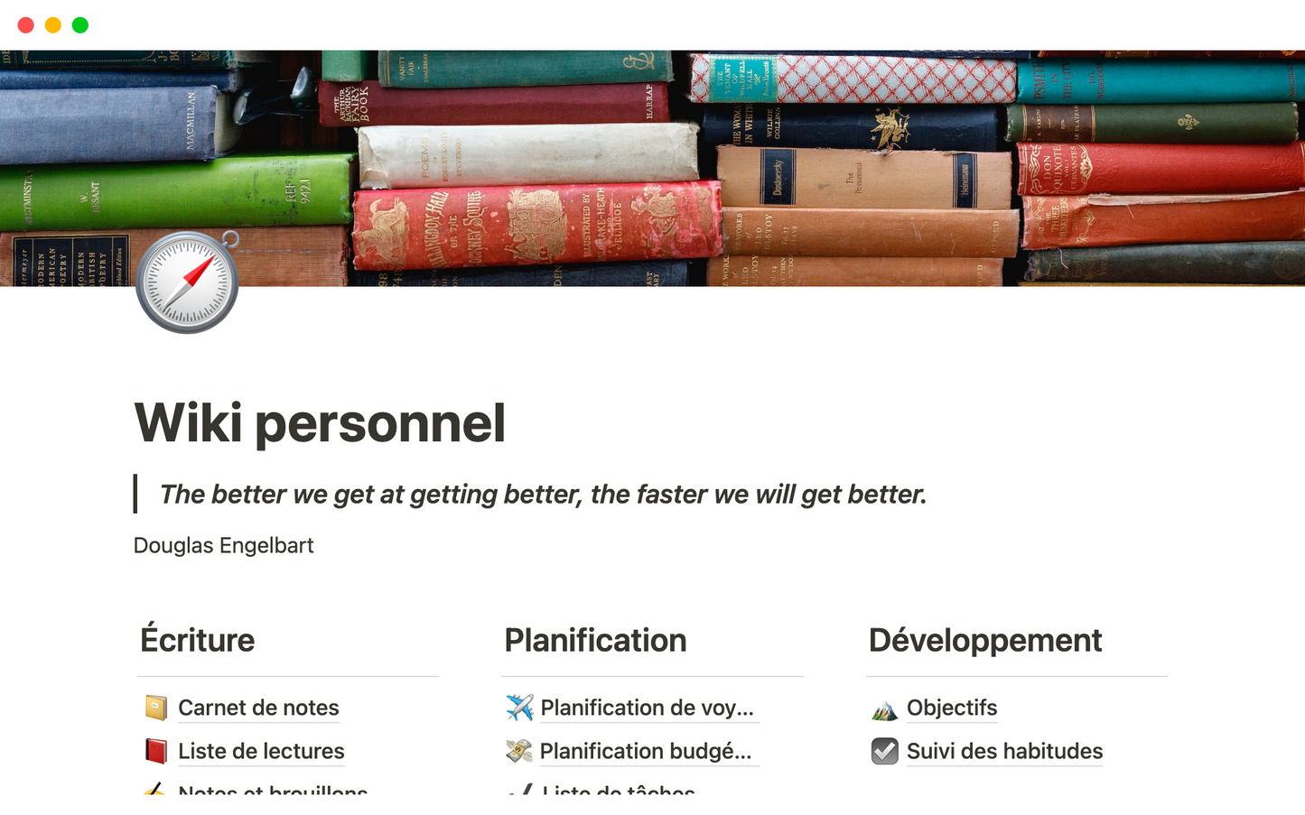 Template Notion – Wiki personnel