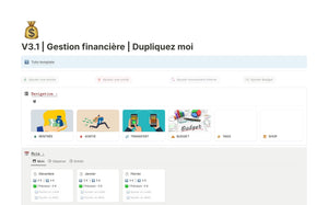 Template Notion – V3.1 | Gestion financière | Dupliquez moi