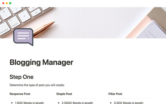 Template Notion – Blogging Manager