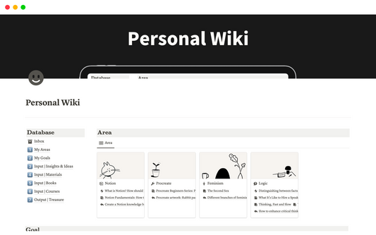 Template Notion – Personal Wiki