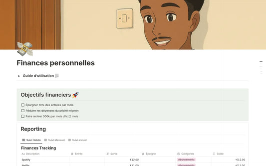 Template Notion – Finances personnelles