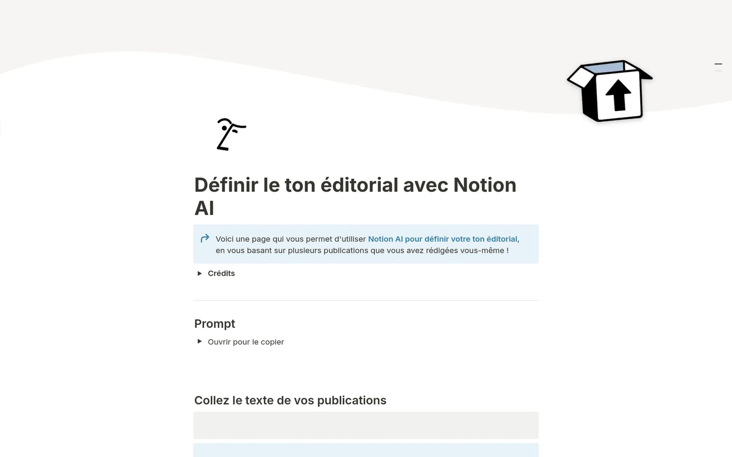 Template Notion – Définir le ton éditorial avec Notion AI