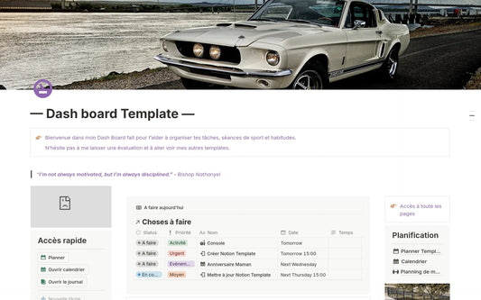 Template Notion – Dash board Template