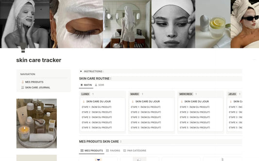 Template Notion – skin care tracker